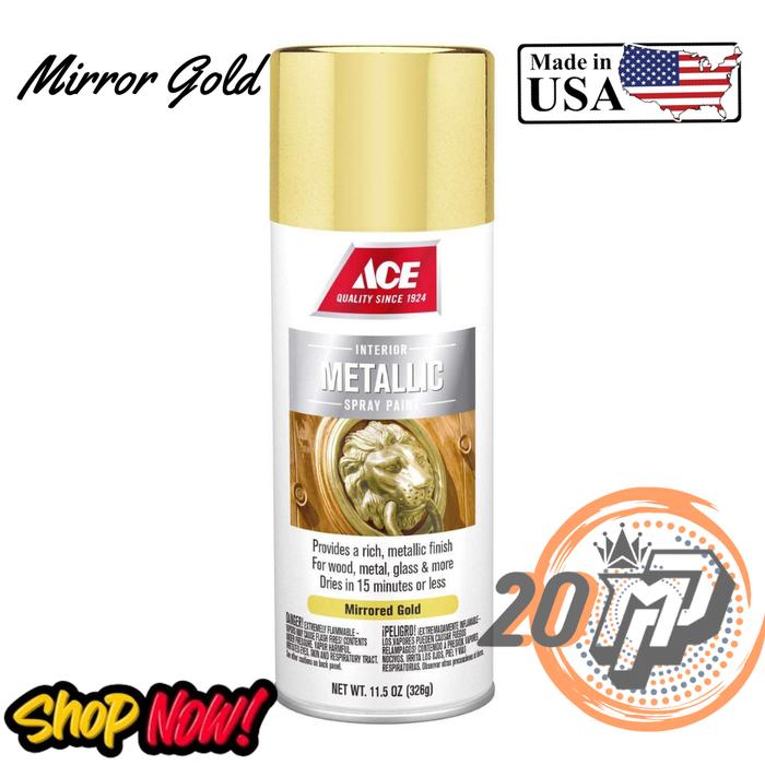 Gambar Cat Semprot Warna Gold or Silver Mirror Spray Paint Metalic Ace - Gold dari 20MP undefined Tokopedia