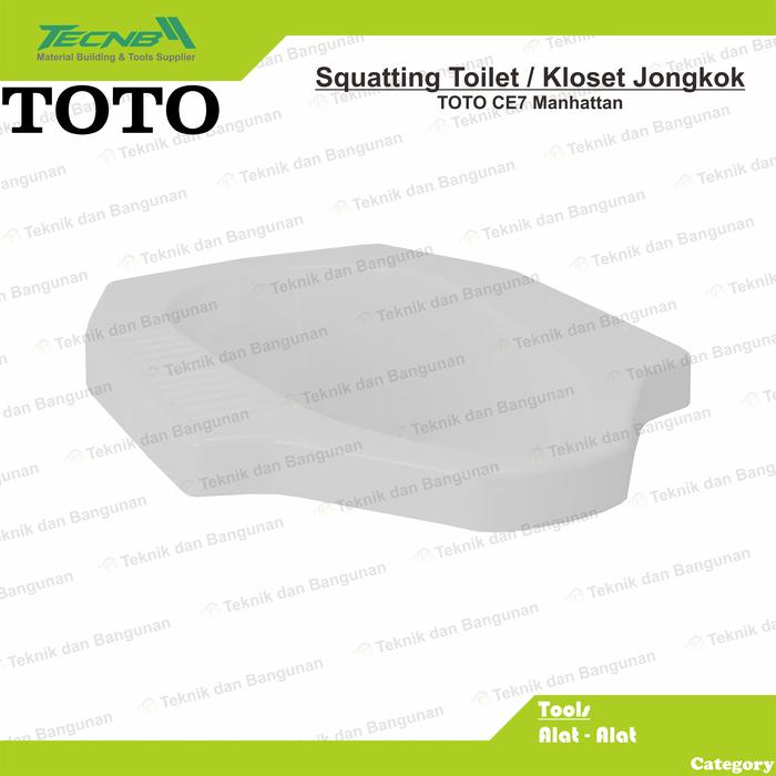 Gambar Squatting Toilet / Kloset Jongkok CE7 Toto Putih, Warna - Manhattan dari Teknik Dan Bangunan undefined Tokopedia