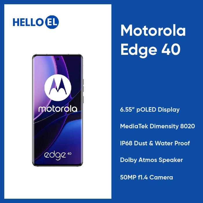 Gambar Motorola Edge 40 Edge40 Dimensity 8020 8/256 Android Smartphone - Eclipse Black dari Hello El Official undefined Tokopedia