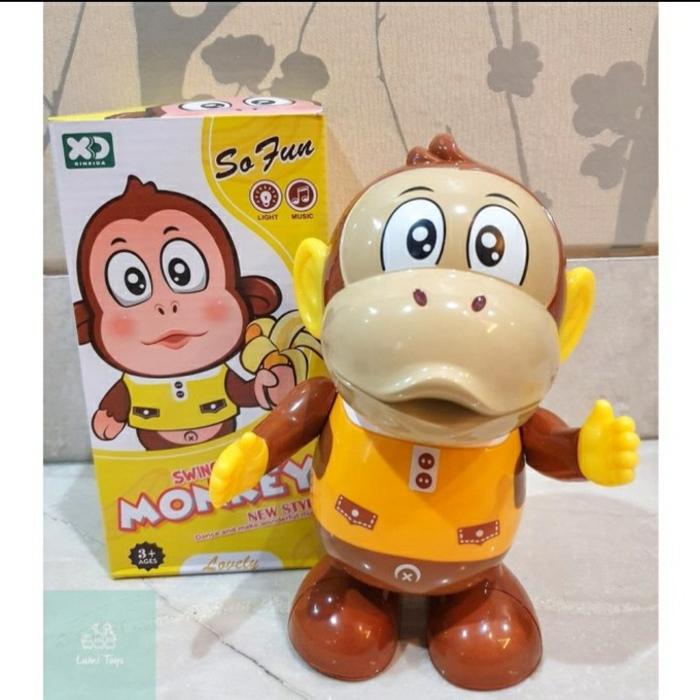 Gambar Mainan Anak Dino Robot Joget Dance Dinosaurus Robot Dino Musik n Lampu - MONYET JOGET, TANPA BUBBLE dari Toys World Official Store undefined Tokopedia