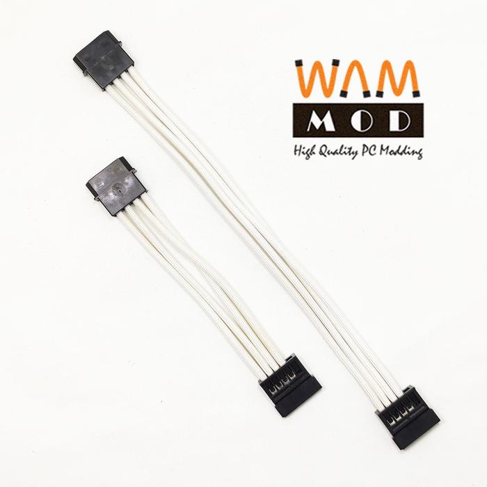Gambar KABEL CONVERTER | ADAPTER Peripheral MOLEX 4 pin Male to Power SATA - Putih, 10 CM dari WAMMOD CUSTOM undefined Tokopedia