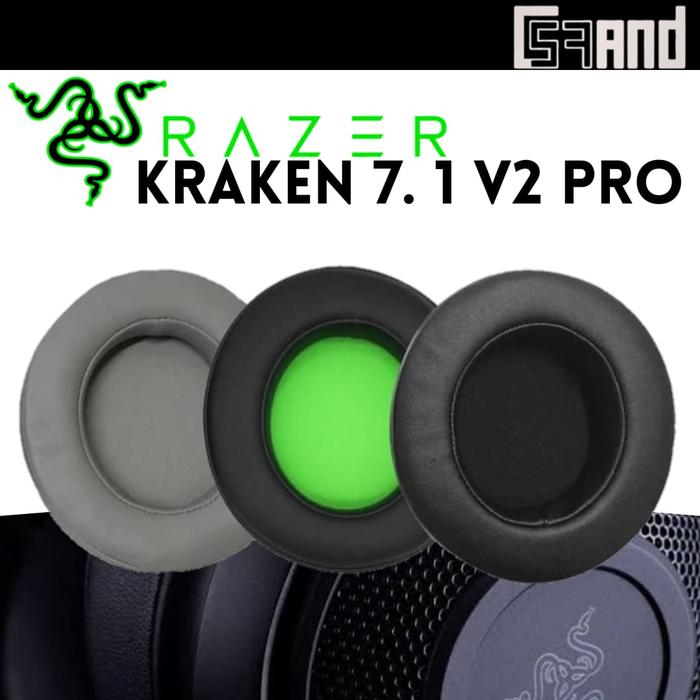 Gambar Busa foam earpad headphone razer kraken 7.1 pro v2 pro game headset - Black Green dari grand57 undefined Tokopedia