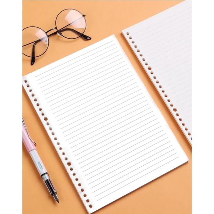 Gambar Loose Leaf A5 B5 A4 Refill Kertas Binder Isi 50 Lembar Isi Binder - hvs putih, polos a5 dari Squad Book undefined Tokopedia