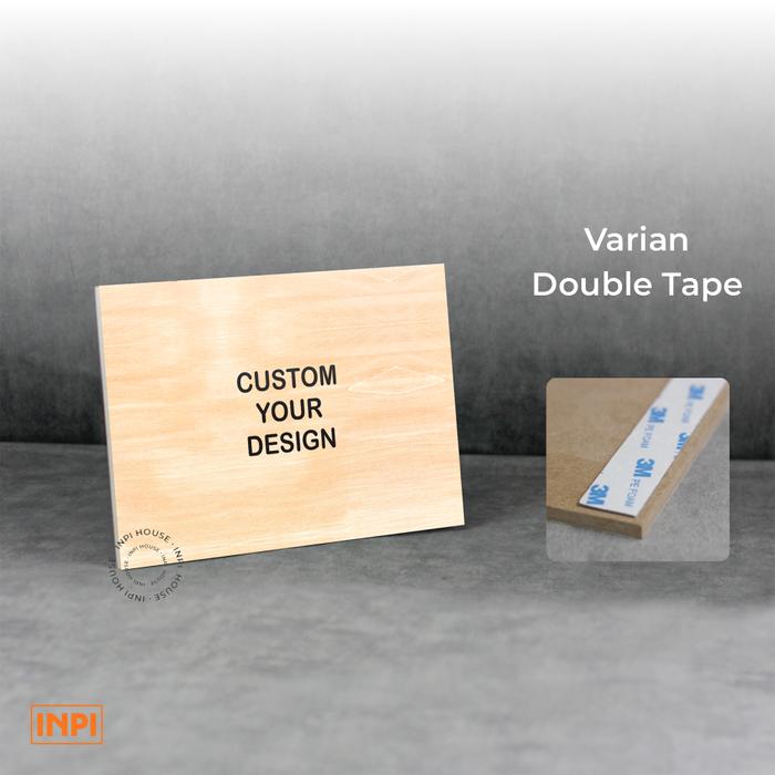 Gambar Sign Custom Kayu Olahan Cetak Nama/Simbol Warna Merah & Lainnya - INPI HOUSE - double tape dari INPI House undefined Tokopedia
