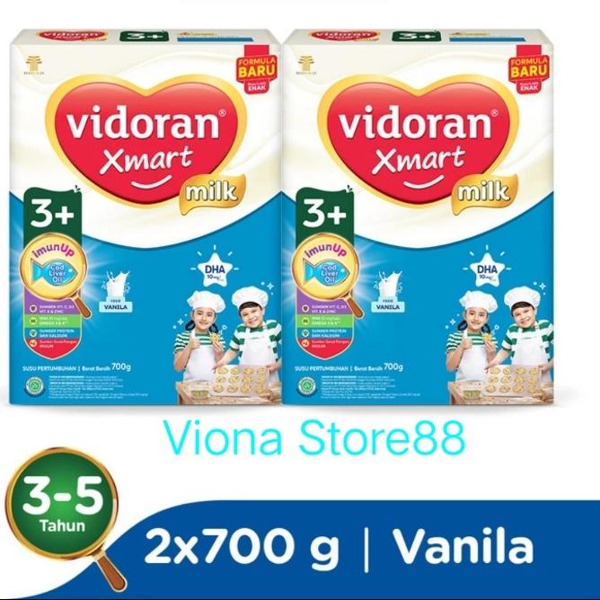 Gambar Vidoran Xmart 3+ Imun Up Susu Formula Vanilla [700 Gram / 2 Pcs] dari Viona Store88 undefined Tokopedia