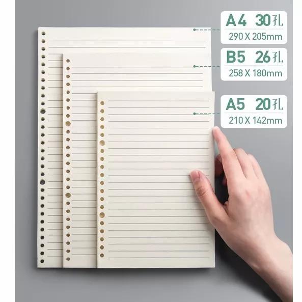 Gambar Loose leaf A4 Kertas Isi Binder Kertas file Isi 50 Lembar 30 Holes - book pper, garis dari Squad Book undefined Tokopedia