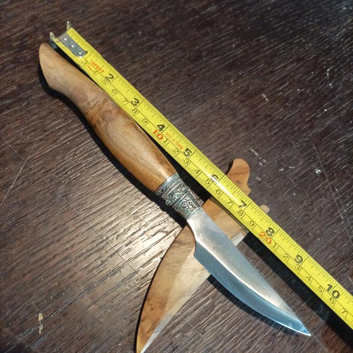 Gambar Pisau Temutik Baja HSS Julia Cobalt Khas BALI Gagang Burl Jati 26cm dari Classmo undefined Tokopedia