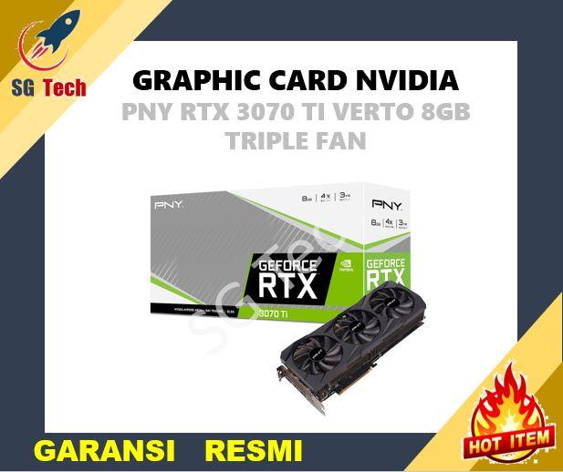 Jual VGA PNY GEFORCE RTX 3070 Ti 8GB VERTO Triple Fan GARANSI