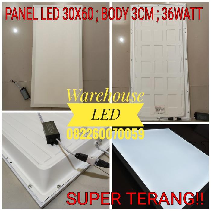 Gambar Lampu Panel Led 60x60 50w Downlight 60 x 60 50 watt 50watt - 30X60 TEBAL 3CM dari Warehouse LED undefined Tokopedia