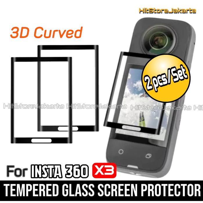 Gambar Aksesoris untuk Insta360 X3 Anti Gores Tempered Glass 3D Curved dari HitStore Jakarta_NEW undefined Tokopedia