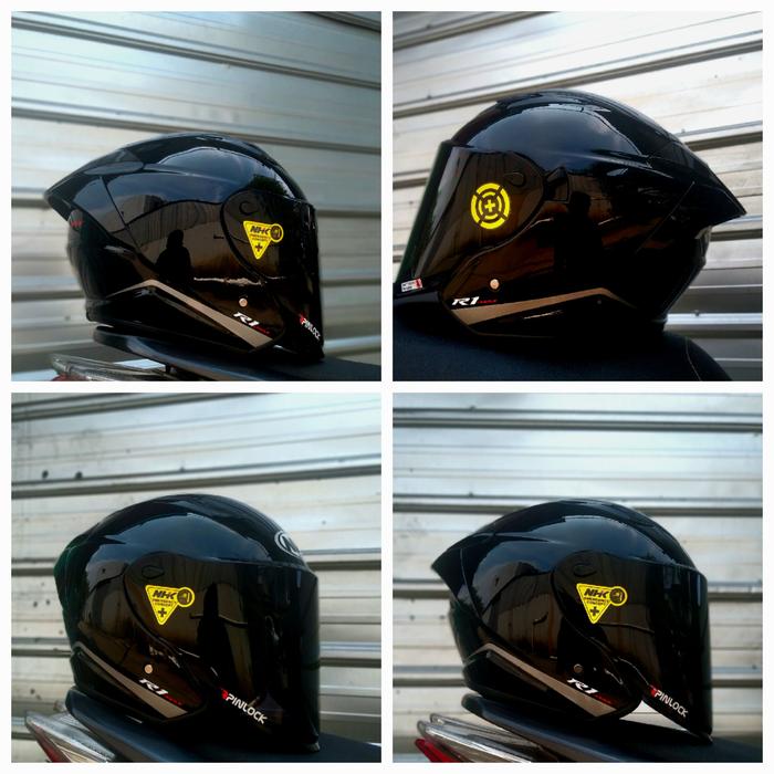 Gambar HELM NHK R1 MAX SOLID PAKET GANTENG VENOM VISOR ,DAPAT 2 KACA - Hitam, L dari KA&KA HELMET undefined Tokopedia