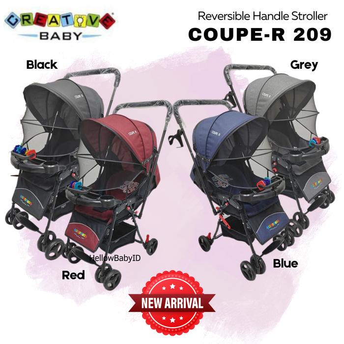 Stroller Creative Baby Coupe R BS208 BS209 Reversible Kereta Bayi Coupe  R, Black di Fionnashop Tokopedia