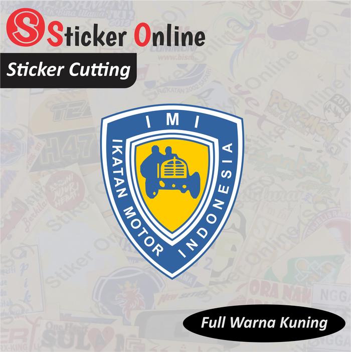 Gambar Stiker Ikatan Motor Indonesia | Sticker Cutting IMI - FWKuning, 10cm x 8cm dari Sticker Online SO undefined Tokopedia