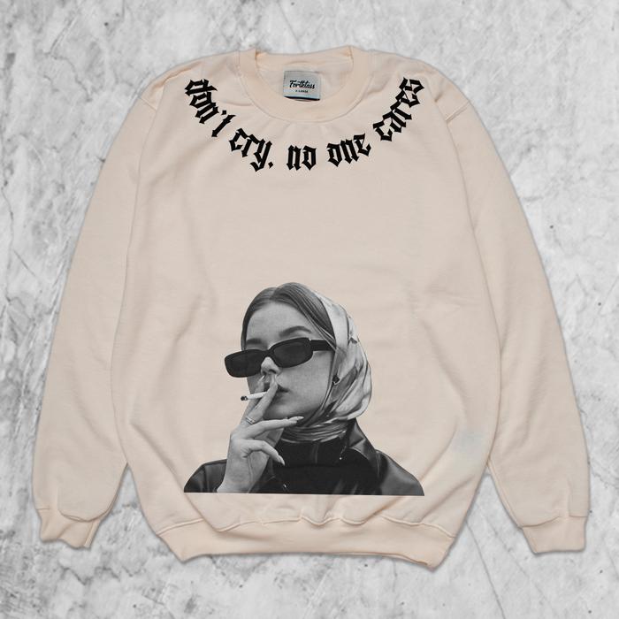 Gambar RisRus WOMEN Sweater Pria Lengan Panjang Sweater Cowok Sweater Premium - BW, L dari RisRus Official undefined Tokopedia