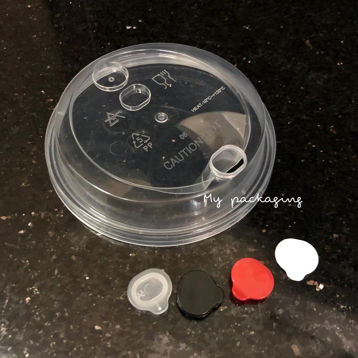 Gambar Gelas Boba / Cup PP Injection 500ml 16oz (Cup+lid+stopper) PREMIUM - TUTUP BENING, STOPPER MERAH dari My Packaging undefined Tokopedia
