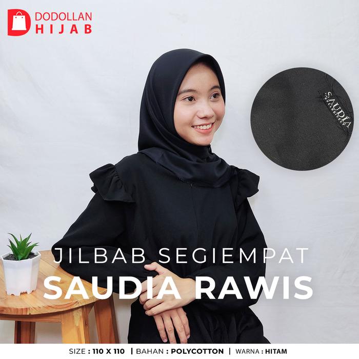 Gambar Kerudung Hijab Jilbab Segiempat Polos Saudia Ansania, Umama Eklusive Nyaman Polycotton - Hitam dari Venjas Shop undefined Tokopedia