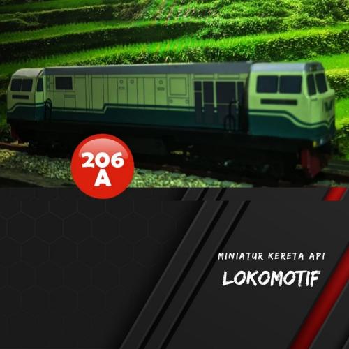 Gambar Miniatur Kereta Api Indonesia Mainan Seri Lokomotif Kereta 206 - LOKO 206A dari sabilcreativestore undefined Tokopedia