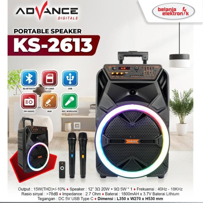 Gambar ADVANCE KS 2613 Speaker Meeting Portable Speaker Ampli Bluetooth 12'' dari Station Mart_NEW undefined Tokopedia