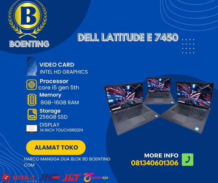 Jual LAPTOP DELL LATITUDE E7450 CORE I5 GEN RAM 8GB SSD 256GB