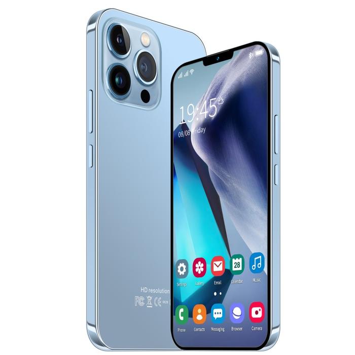 Gambar Terbaru Asli5G Smartphone i14 Pro Max 7.5inch HD Kamera Layar HD. - Biru Muda, 8GB+256GB dari LuckyShop- undefined Tokopedia