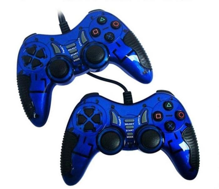 Gambar Joystick / Gamepad / Stick DOUBLE TURBO Laptop PC Analog USB 9012 - Biru dari Quality Aksesoris undefined Tokopedia