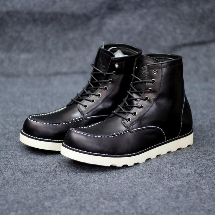 Gambar SEPATU PRIA KENZIO NEVADA ORIGINAL BOOTS KULIT ASLI LIKE BRODO QUALITY - Hitam, 39 dari Asya shop Bandung undefined Tokopedia