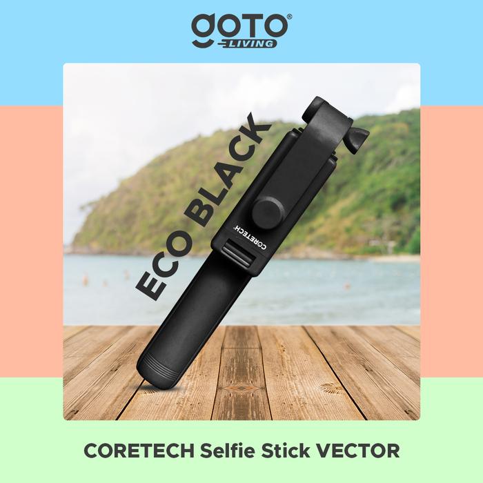 Gambar Coretech Vector Selfie Stick Tongsis Tripod Bluetooth Remot Shutter - ECO BLACK dari Goto Living undefined Tokopedia