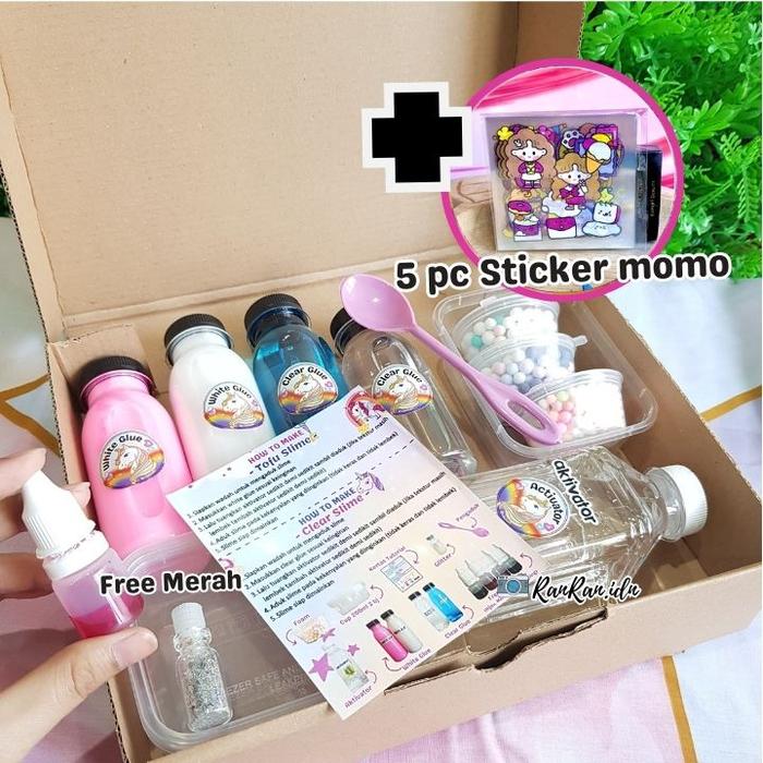 Gambar Slime Kit Unicorn lengkap by Ranran.idn - Merah + Momo dari ranranidn undefined Tokopedia