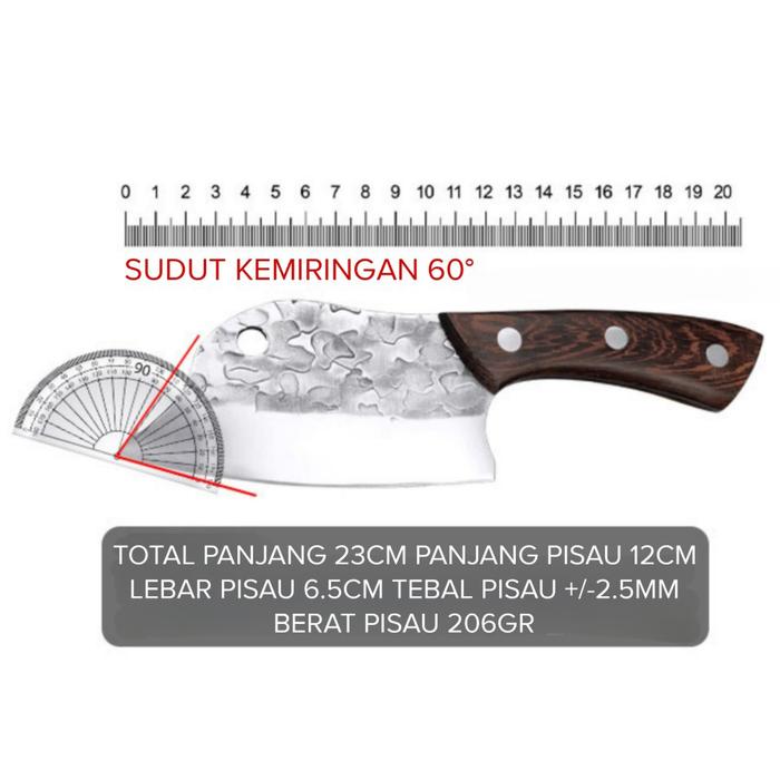Gambar Pisau Daging Super Tajam Pisau Golok Dapur Jepang Stainless Prado - Motif B dari O Store Indonesia undefined Tokopedia