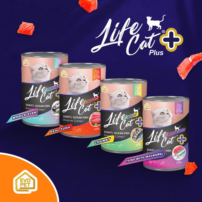 Gambar LIFE CAT Plus+ 100% Ocean Fish 400g - Makanan Basah Kucing dari Petshop Cibinong undefined Tokopedia