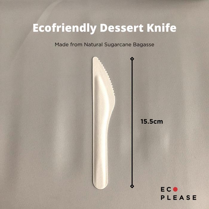 Gambar Mini Dessert Knife Sugarcane Ecofriendly Material Pisau Kue Kecil - Putih dari Ecoplease Home Compostable undefined Tokopedia