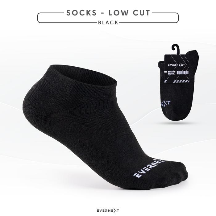 Gambar EVERNEXT - Kaos Kaki Sekolah SD SMP SMA Kaos Kaki Anak Polos Low Cut Ankle Socks - BLACK dari EVERNEXT PROJECT undefined Tokopedia