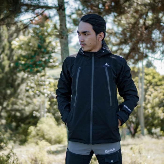 Gambar JAKET OUTDOOR GUNUNG ALPHA WILDSHELL SERIES - Hitam, M dari Ginding Fashion undefined Tokopedia