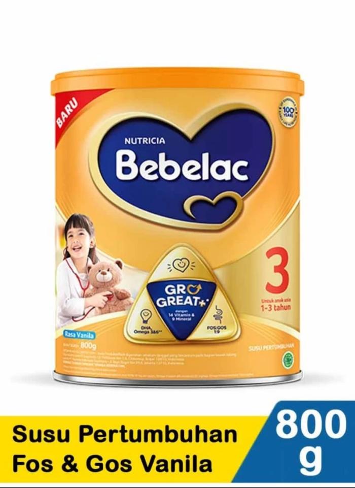 Gambar Susu Bebelac 3 untuk bayi usia 1-3 tahun rasa Madu, Vanila 800 gram. - Madu dari MikeStation undefined Tokopedia