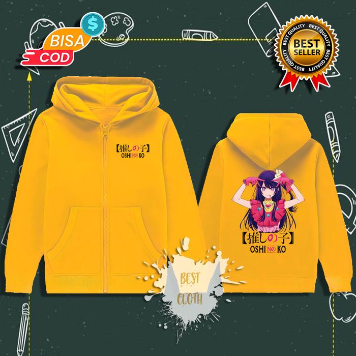 Gambar JAKET ZIPPER ANAK ANIME OSHI NO KO - Kuning, L dari BEST CLOTH 22 undefined Tokopedia