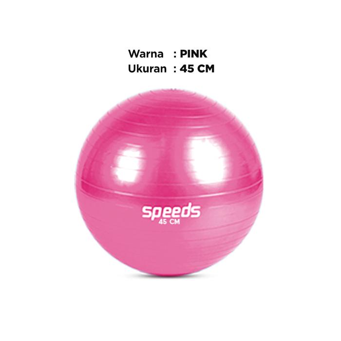 Gambar SPEEDS Gym Ball Fitness 45 cm / Bola Yoga (Bonus Pompa) 019-15 - Pink dari JIWA Sports undefined Tokopedia