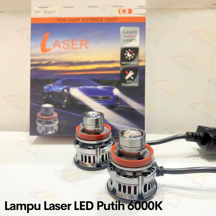 Gambar _Lampu LED Laser Projector 6000 Putih H11 HB3 HB4 H7 - H11 dari AccAutomotive undefined Tokopedia