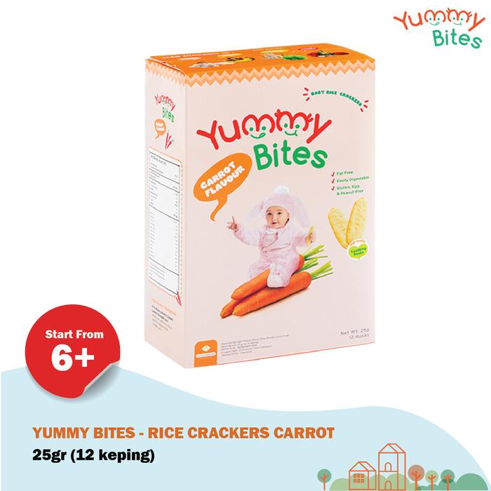Gambar Yummy Bites Rice Crackers 25gr - Carrot dari Baby Wise BSD undefined Tokopedia