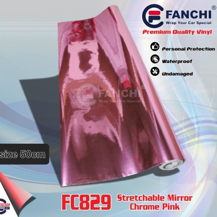 Gambar [Roll] Sticker Fanchi Mirror Chrome Krom Lentur Premium Wrap ROLL - FC835 Rose Red dari Detail Sticker undefined 4 Tokopedia