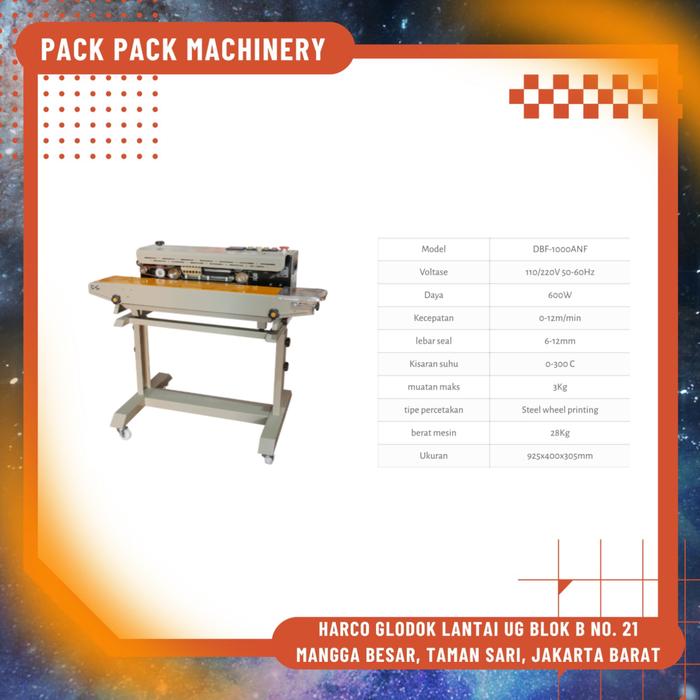 Jual Mesin Seal Continuous Band Sealer(With Gas Flushing) Model DBF ...