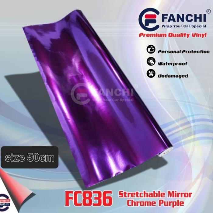 Gambar [Roll] Sticker Fanchi Mirror Chrome Krom Lentur Premium Wrap ROLL - FC835 Rose Red dari Detail Sticker undefined 2 Tokopedia