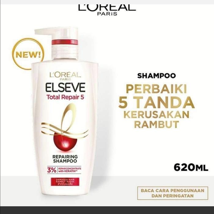 Gambar Loreal Paris Elseve Total Repair 5/Anti Hair Fall shampoo Scalp 620 ml - Putih dari Jotikho undefined Tokopedia