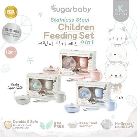 Gambar Sugar Baby Stainless Steel Children Feeding Set 4in1 (K-Series) dari Ciku Baby Shop undefined Tokopedia
