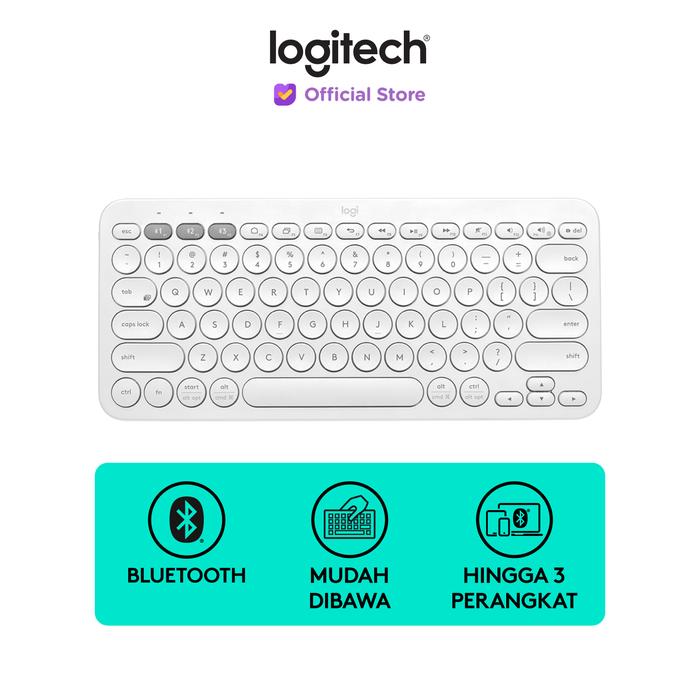 Gambar Logitech K380 Keyboard Wireless Bluetooth Multi-Device - White dari Logitech Official Store undefined Tokopedia