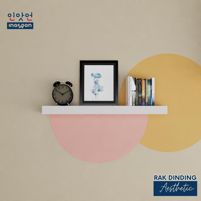 Gambar Rak Dinding MInimalis Uk.60 cm Ambalan Dinding Minimalis - Putih dari INASEON undefined Tokopedia