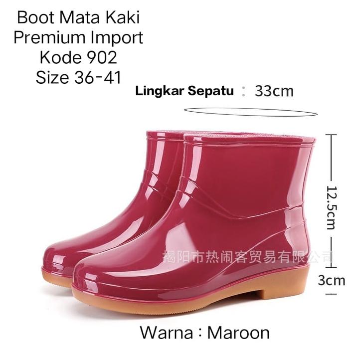 Gambar Sepatu Boot Mata Kaki Import 902 Warna - MAROON, 39 dari Raja Boots undefined Tokopedia