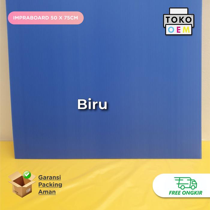 Gambar IMPRABOARD INFRABOARD KARTON PLASTIK LEMBARAN TEBAL 3MM 50 x 75 cm - Biru dari TOKO-OEM undefined Tokopedia