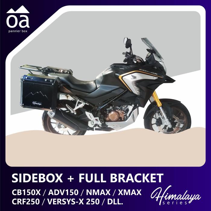 Jual Side Box for CB150X 24 Lt Aluminium Fullbreket pnp
