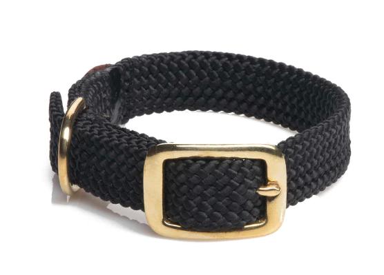 Gambar Mendota DOUBLE BRAID COLLAR - BRASS 9/16" x 14" - BLACK dari Ben and Button undefined Tokopedia