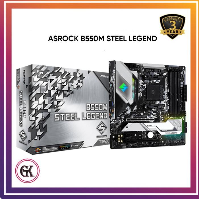 Motherboard Asrock B550m Steel Legend Am4 B550 Ddr4